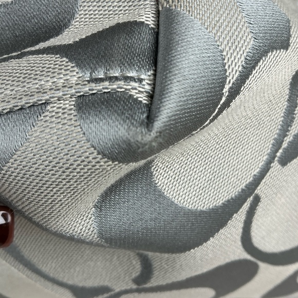Coach Hamptons Bag Gray Silver White Signature Hand Shoulder Crossbody Purse - Picture 14 of 16